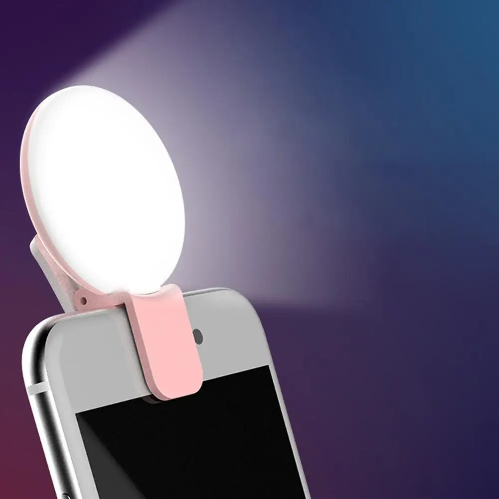 Photography Lighting Handheld - Lampu Cincin Swafoto LED Ponsel Mini