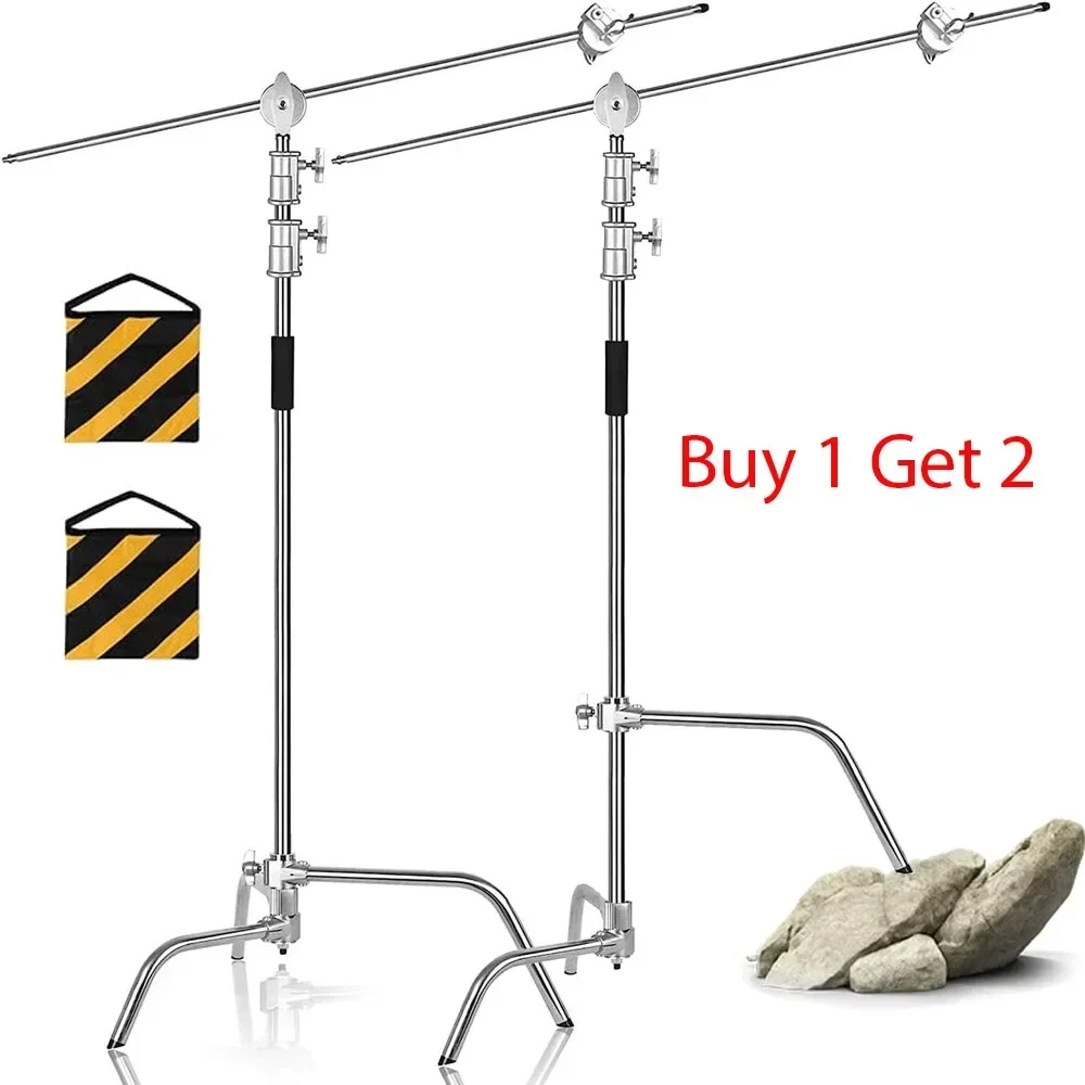 Photography Lighting Box - Kit Penyangga Lampu Stainless Steel Cross