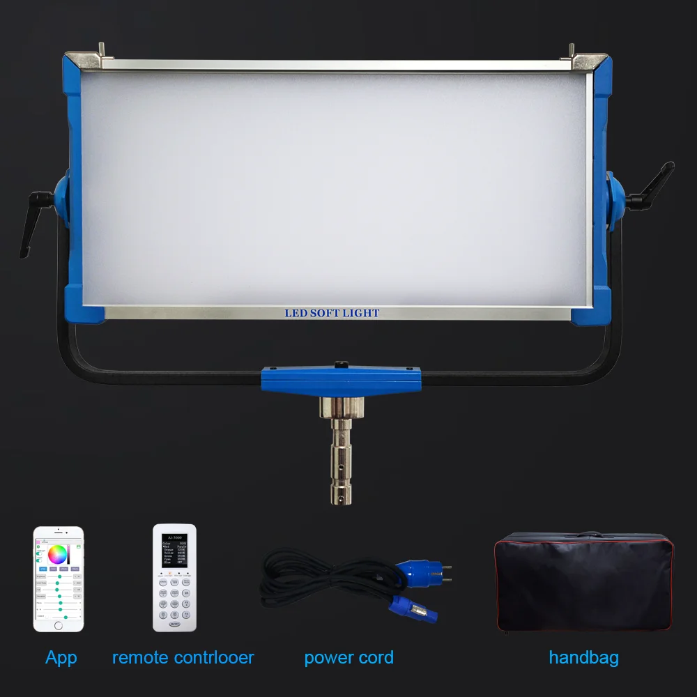 Photography Lighting Ai - Lampu Panel LED RGB 300W, Kontrol