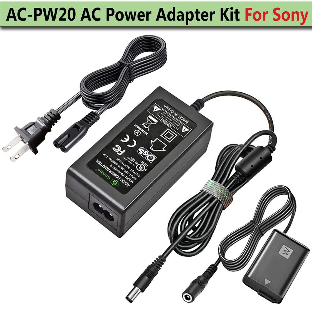 Sony Camera Zv-E10 - AC-PW20 ZV-E10, Kit adaptor AC baterai