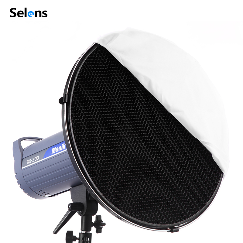 Photography Lighting Beauty Dish - Reflektor Interior Selens 55cm Perak/Putih Beauty