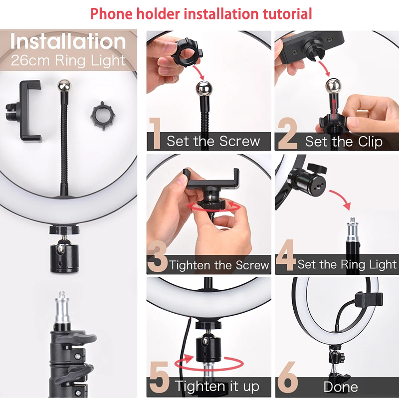 Lampu Cincin Selfie 16/26/33Cm - Photography Lighting Box ulasan dan harga