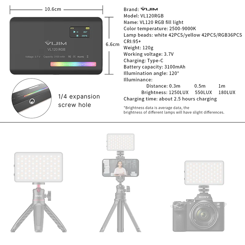 Lampu Isi RGB Saku New120 2026 - Lighting In Photography ulasan dan harga
