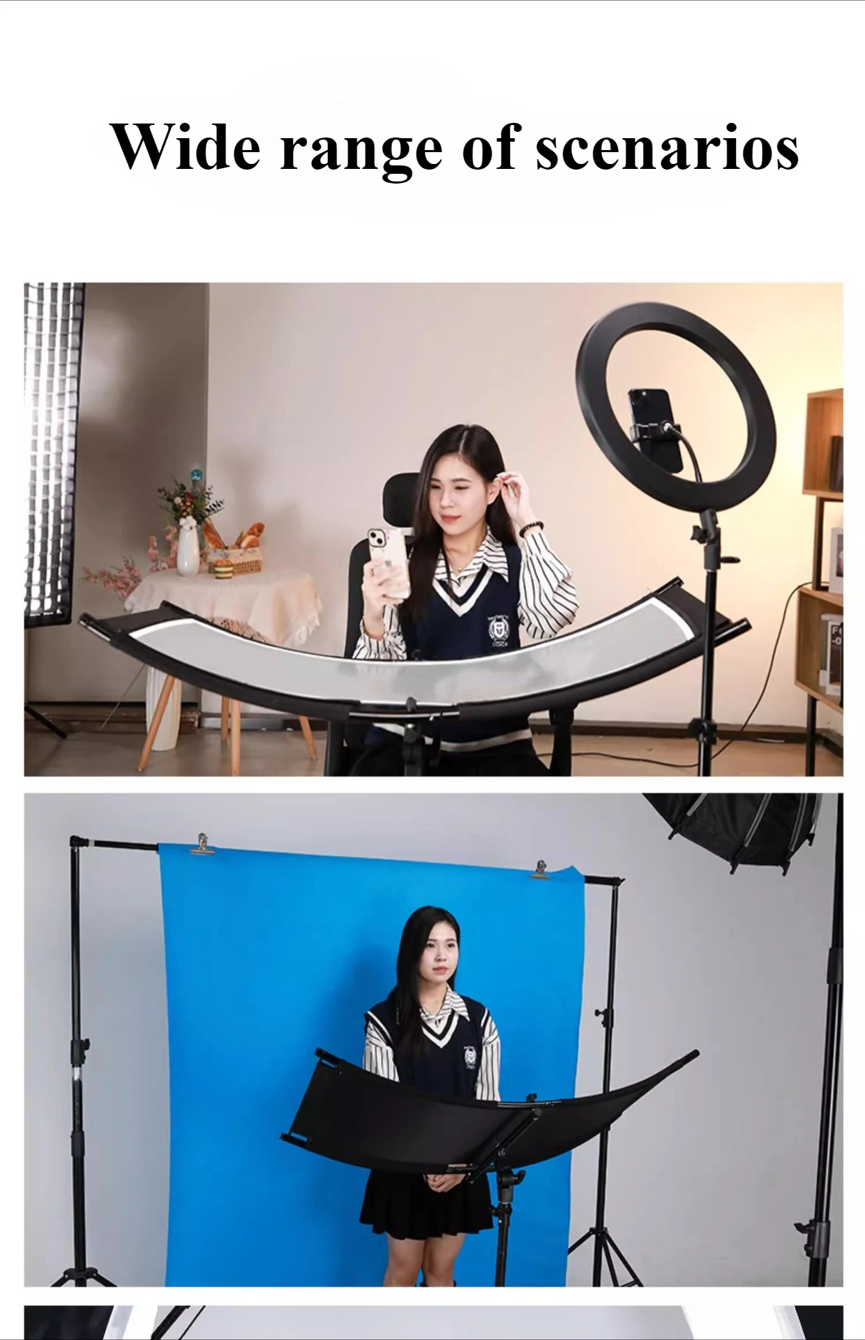 Kain 4 Warna Reflektor Tipe U  - Photography Types Of Lighting ulasan dan harga