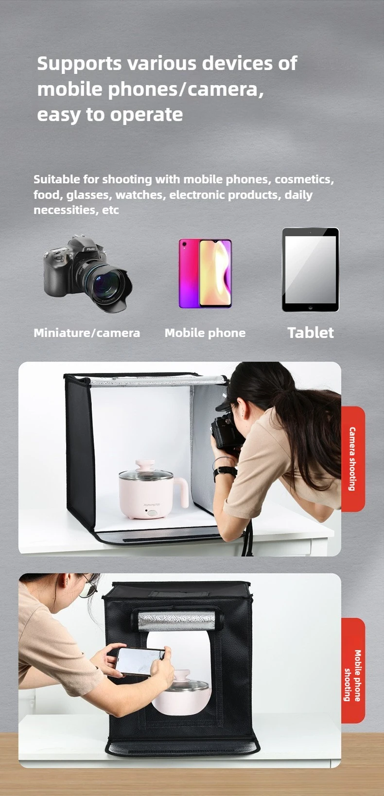 Kit Tenda Lampu Foto Kotak Lam - Photography Lighting Case ulasan dan harga