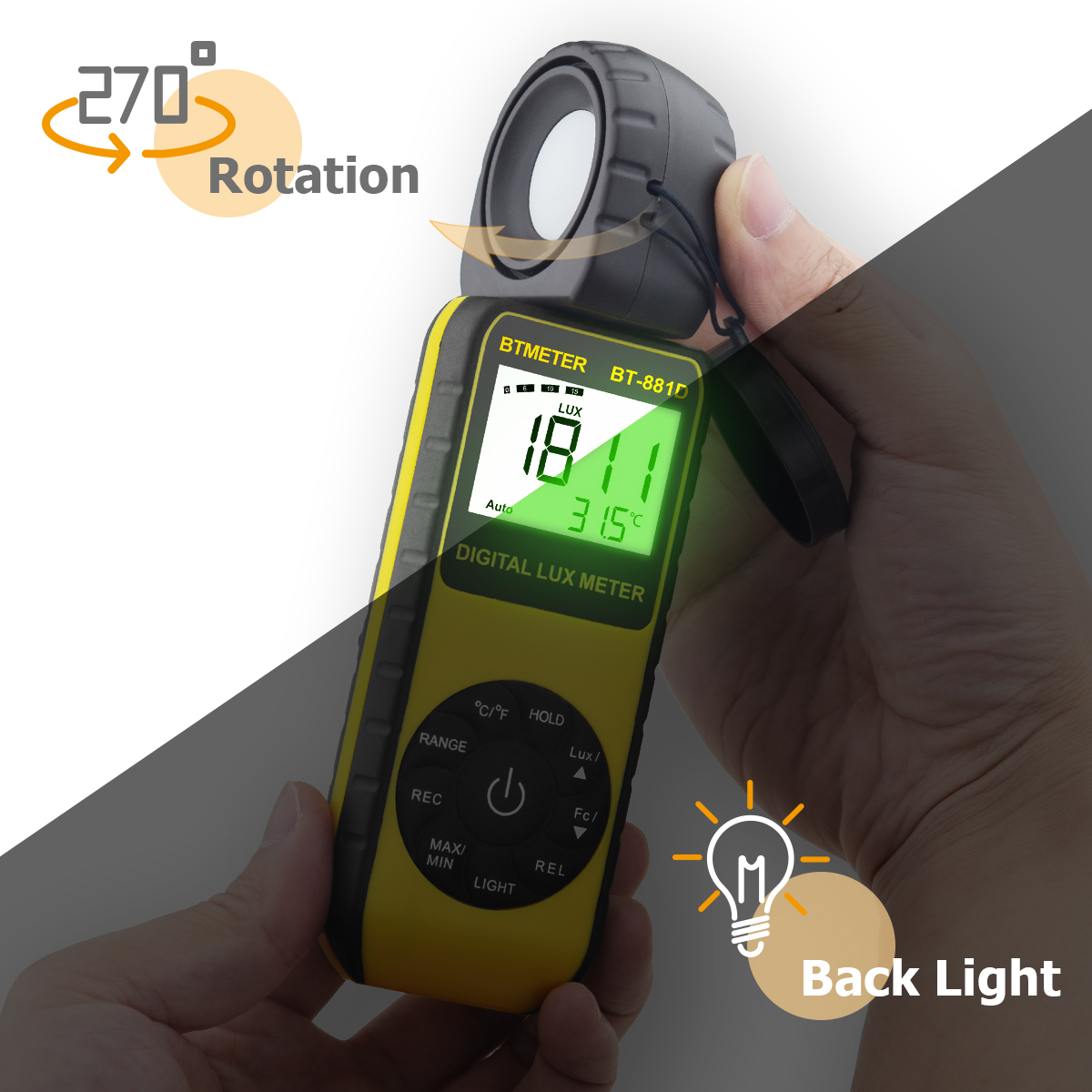 Pengukur Lux Digital 400.000 L - Photography Lighting Handheld ulasan dan harga