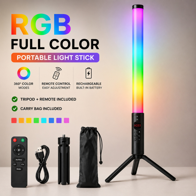 Tongkat Lampu Video RGB Gengga - Photography Lighting Handheld ulasan dan harga