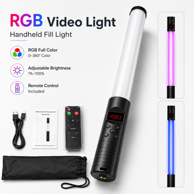 Tongkat Lampu Video RGB Gengga - Photography Lighting Handheld ulasan dan harga