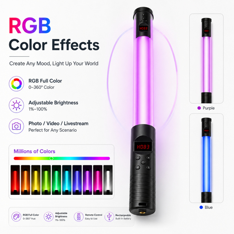 Tongkat Lampu Video RGB Gengga - Photography Lighting Handheld ulasan dan harga