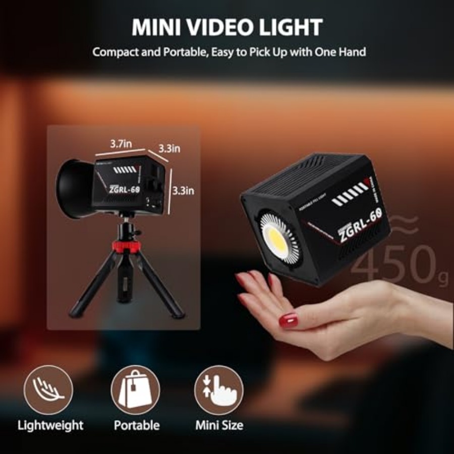 Lampu Video LED COB 60W Portab - Photography Lighting Color ulasan dan harga