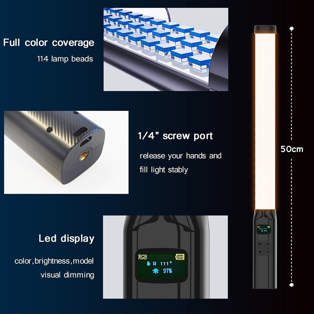 Lampu stik RGB 50CM, lampu tab - Photography Types Of Lighting ulasan dan harga
