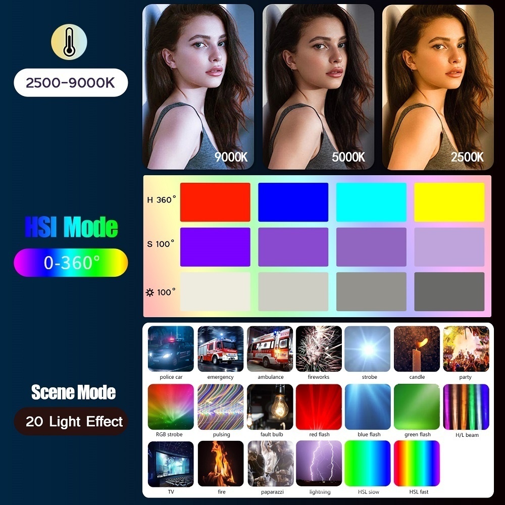 Lampu stik RGB 50CM, lampu tab - Photography Types Of Lighting ulasan dan harga