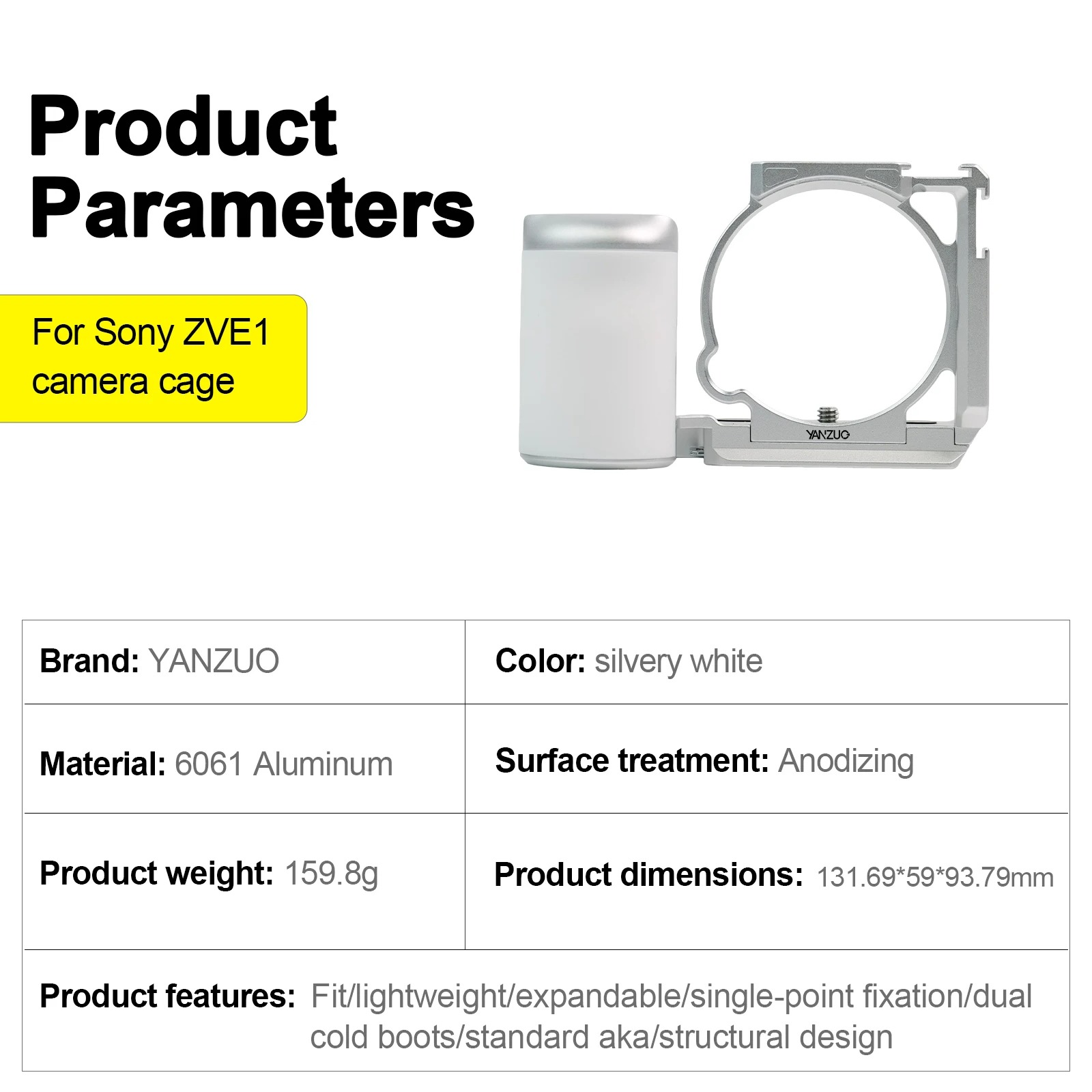 YANZUO ZV-E10 Camera Cage Alum - Sony Camera Zv-E10 ulasan dan harga